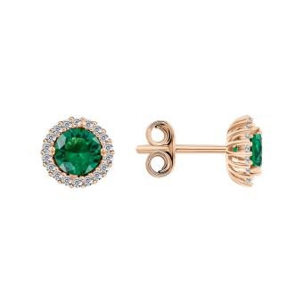 Stud earrings with zirconia 