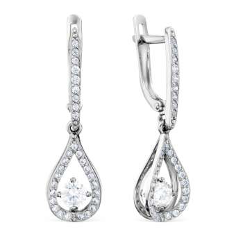 Earrings with zirconia 
