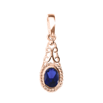 Pendant with sapphire 