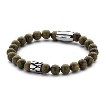 Bracelet with precious wood beads 