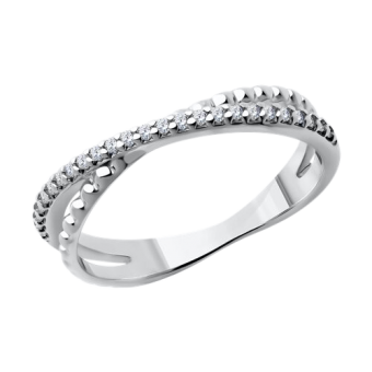 Women's ring with zirconia 