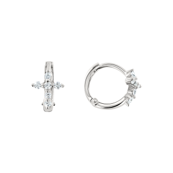 Earrings with zirconia 