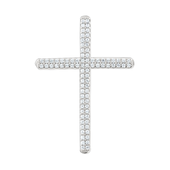 Anhänger – Kreuz mit Zirkonia 