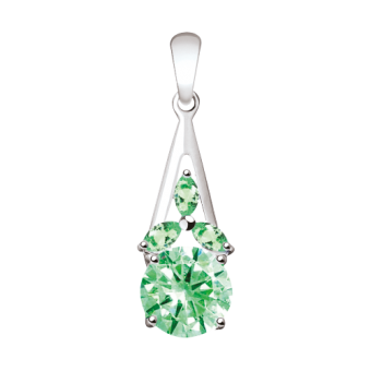 Pendant with green Zirconia 