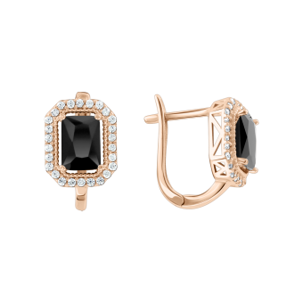 Earrings with zirconia 
