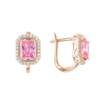 Earrings with zirconia 