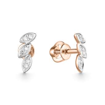 Stud earrings with diamonds 