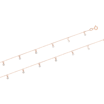 Anklet with zirconia 