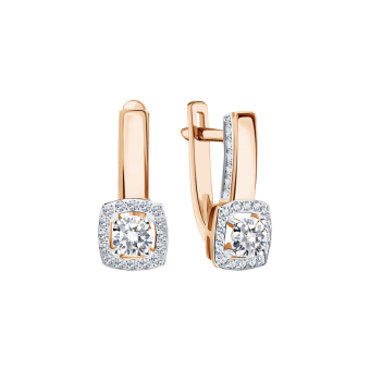 Earrings with zirconia 