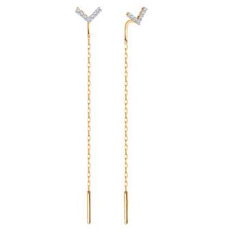 Earrings with zirconia 