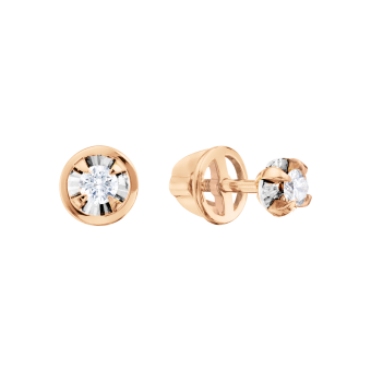 Stud earrings with diamonds 