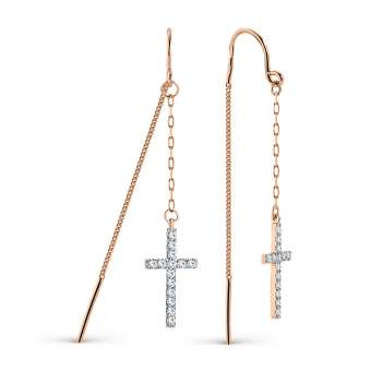 Earrings with zirconia 