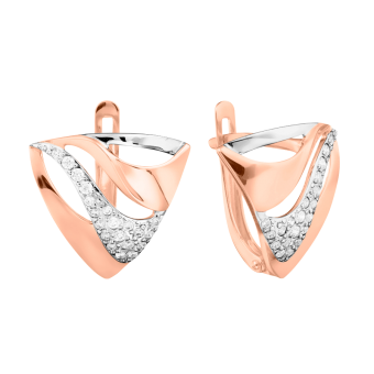 Earrings with zirconia 