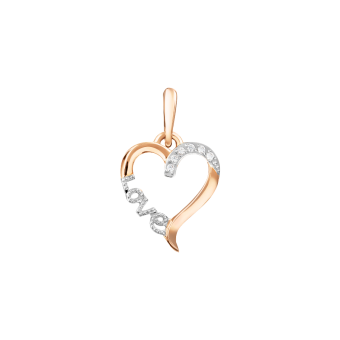 Pendant Heart with zirconia 