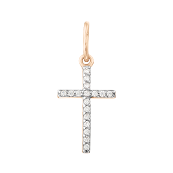 Pendant cross with zirconia 