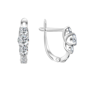 Earrings with zirconia 