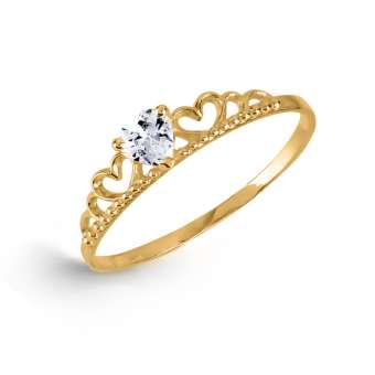 Women's ring with zirconia 