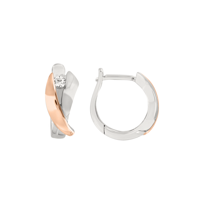 Hoops earrings with zirconia 
