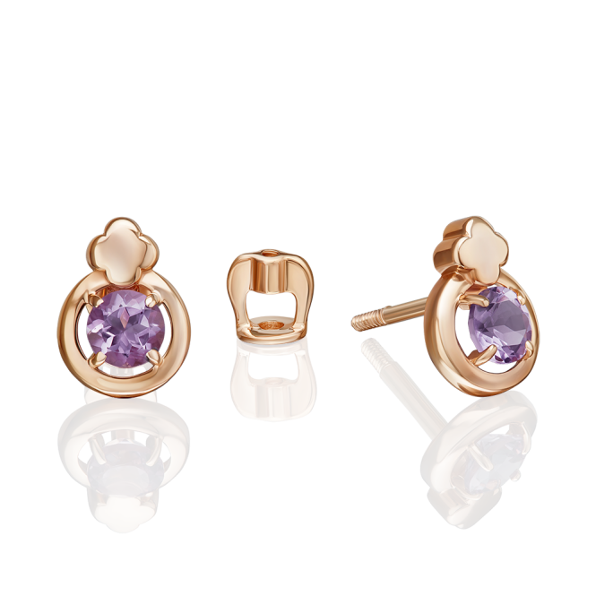 Ohrstecker mit Amethyst 