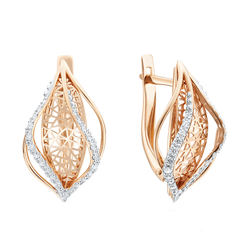 Earrings with zirconia 