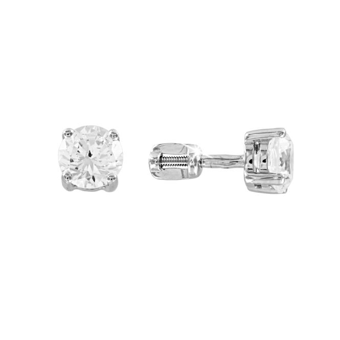 Earrings with zirconia 