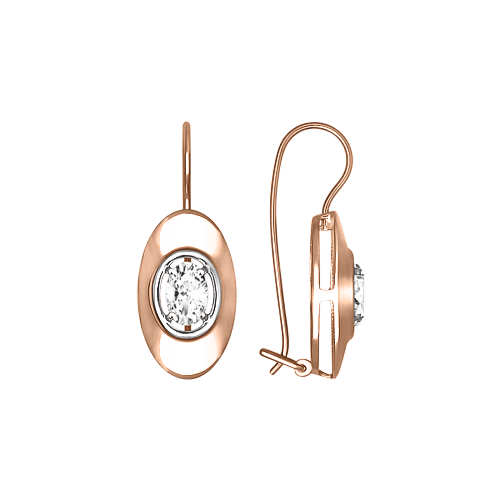 Earrings with zirconia 