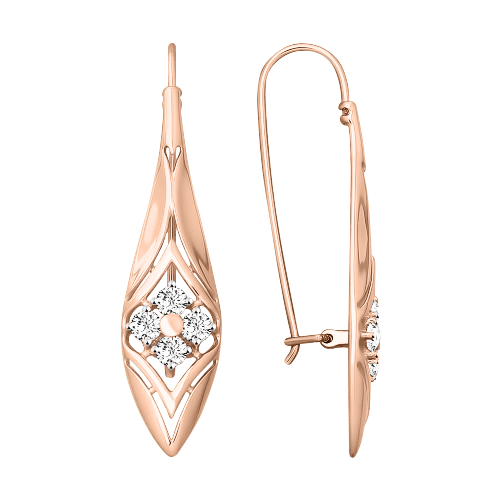 Earrings with zirconia 