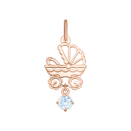 Pendant with blue zirconia 