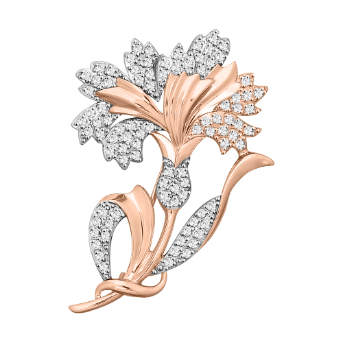 Brooch with zirconia 