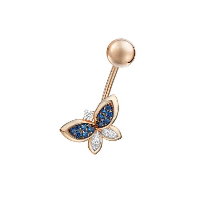 Bauchpiercing mit Zirkonia 