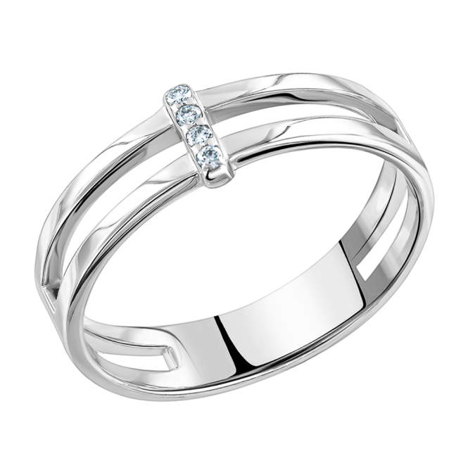 Women's ring with diamonds 