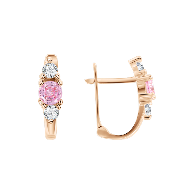 Earrings with zirconia 
