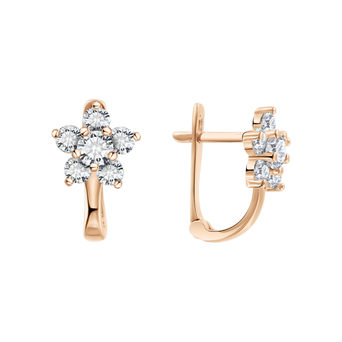 Earrings with zirconia 