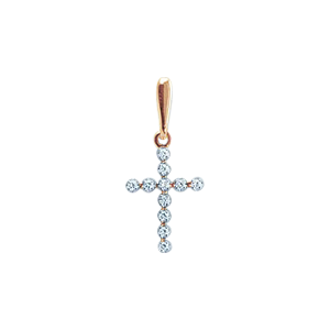 Pendant cross with zirconia 