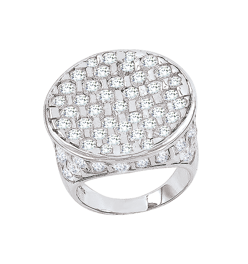 Women's ring with zirconia 