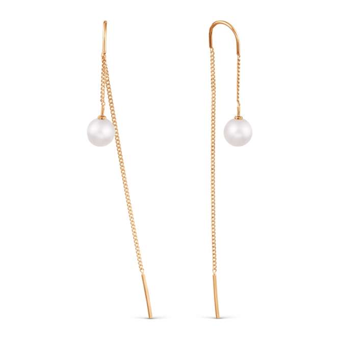 Drop earrings with pearl 