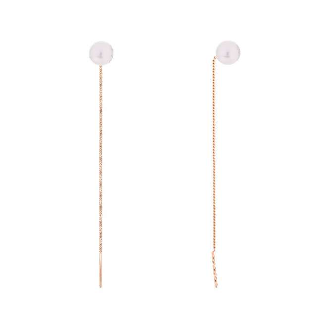 Drop earrings with pearl 