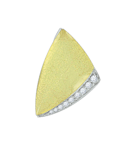 Pendant with yellow quartz and zirconia 