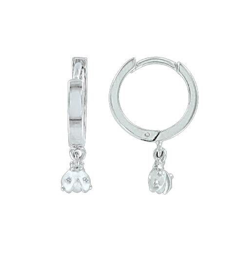 Hoop earrings with zirconia 
