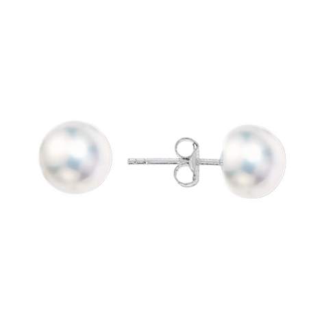 stud earrings with pearl 