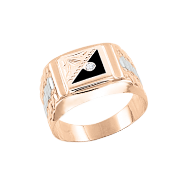 Men's ring with a zirconia 