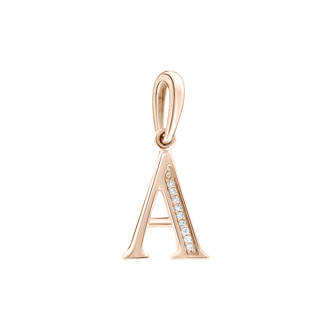 Buchstabenanhänger "A" mit Brillanten 