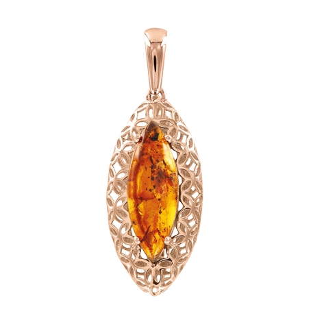 Pendant with amber 