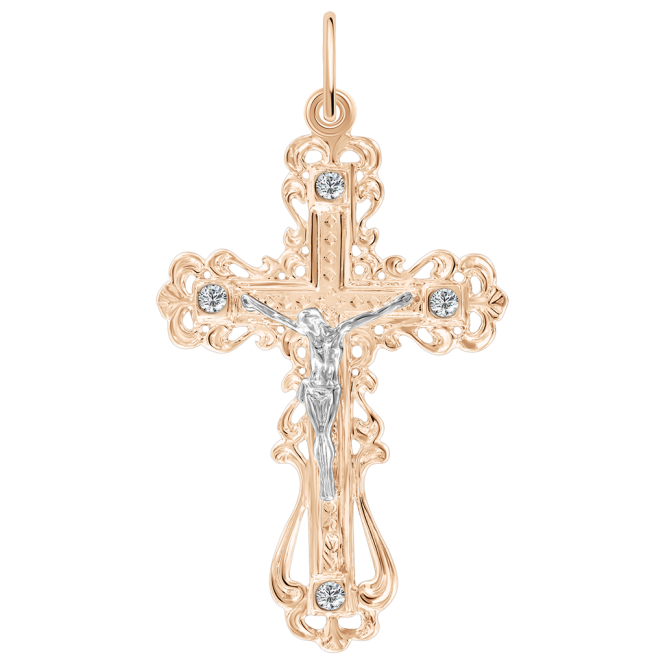 Pendant cross with zirconia 
