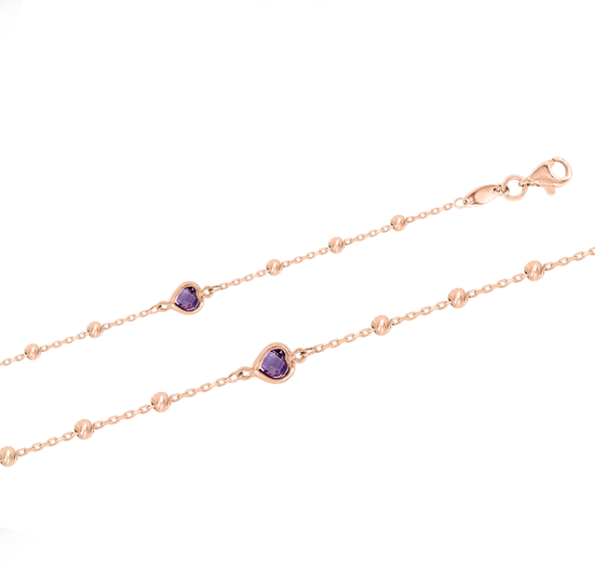 Gold bracelet with zirconia 