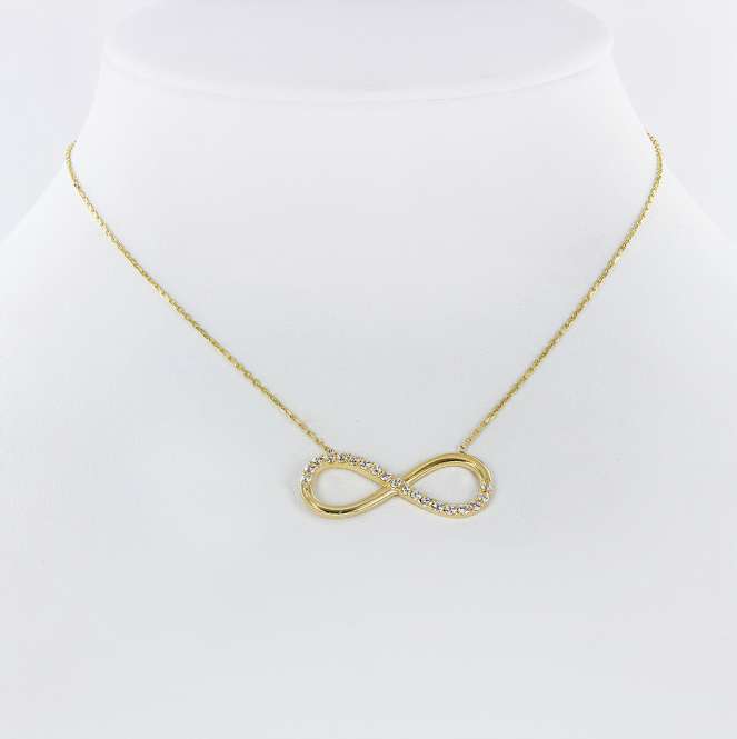 Yellow gold chain with pendant Infinity 