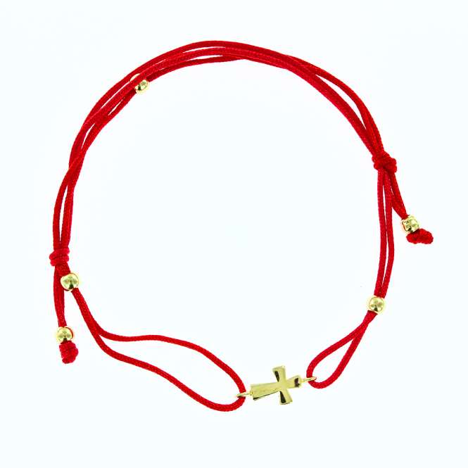"Cross" bracelet in yellow gold 