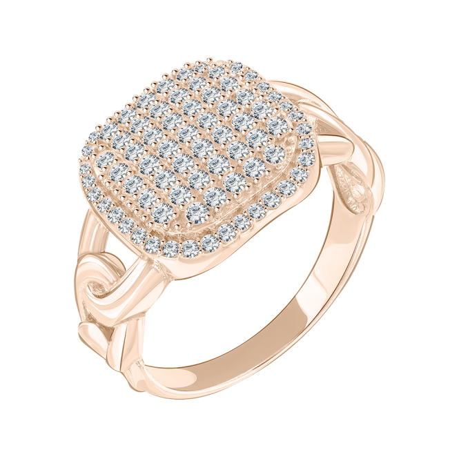 Women's ring with zirconia 