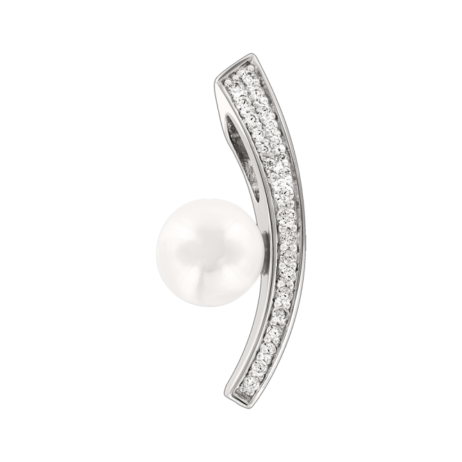 Anhänger mit Perle und Zirkonia 