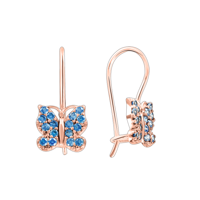 Earrings with zirconia 